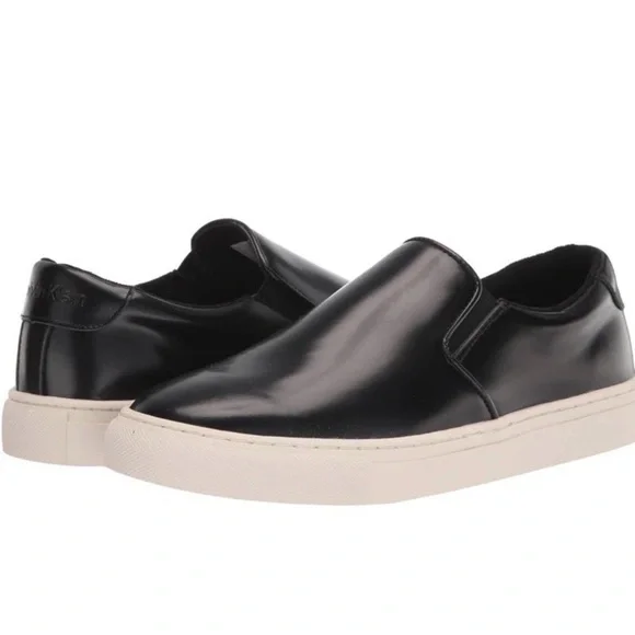Calvin Klein Men's Ansly 2 Leather Slip-on Sneakers Size11.5 black .R14 - Picture 6 of 11